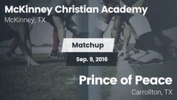 Matchup: McKinney Christian vs. Prince of Peace  2016