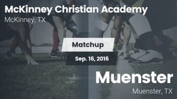 Matchup: McKinney Christian vs. Muenster  2016