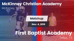 Matchup: McKinney Christian vs. First Baptist Academy 2016