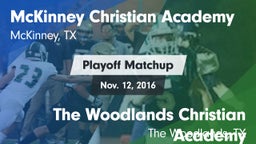 Matchup: McKinney Christian vs. The Woodlands Christian Academy  2016
