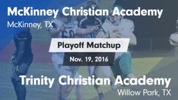 Matchup: McKinney Christian vs. Trinity Christian Academy 2016