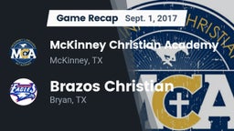 Recap: McKinney Christian Academy vs. Brazos Christian  2017