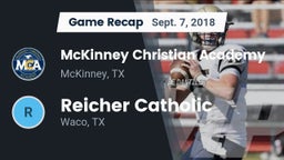 Recap: McKinney Christian Academy vs. Reicher Catholic  2018