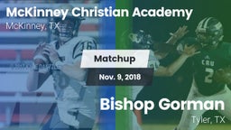 Matchup: McKinney Christian vs. Bishop Gorman  2018
