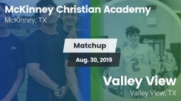 Matchup: McKinney Christian vs. Valley View  2019