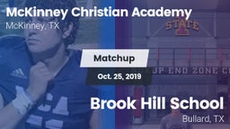 Matchup: McKinney Christian vs. Brook Hill School 2019