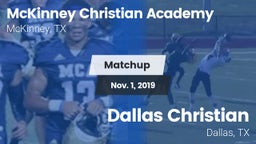 Matchup: McKinney Christian vs. Dallas Christian  2019