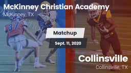 Matchup: McKinney Christian vs. Collinsville  2020