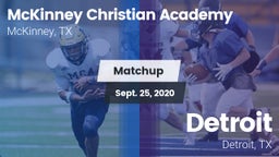 Matchup: McKinney Christian vs. Detroit  2020