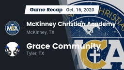 Recap: McKinney Christian Academy vs. Grace Community  2020