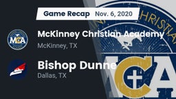 Recap: McKinney Christian Academy vs. Bishop Dunne  2020