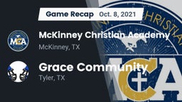 Recap: McKinney Christian Academy vs. Grace Community  2021