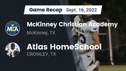 Recap: McKinney Christian Academy vs. Atlas HomeSchool 2022