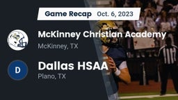 Recap: McKinney Christian Academy vs. Dallas HSAA 2023