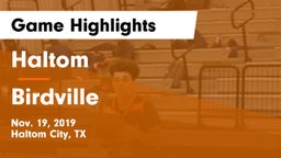 Haltom  vs Birdville  Game Highlights - Nov. 19, 2019