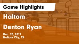 Haltom  vs Denton Ryan  Game Highlights - Dec. 20, 2019