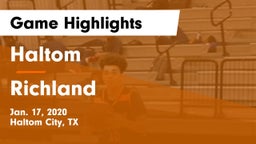 Haltom  vs Richland  Game Highlights - Jan. 17, 2020