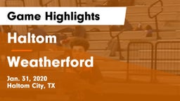 Haltom  vs Weatherford  Game Highlights - Jan. 31, 2020
