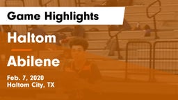 Haltom  vs Abilene  Game Highlights - Feb. 7, 2020