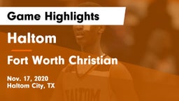 Haltom  vs Fort Worth Christian  Game Highlights - Nov. 17, 2020