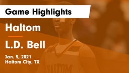 Haltom  vs L.D. Bell Game Highlights - Jan. 5, 2021