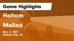 Haltom  vs Molina  Game Highlights - Dec. 2, 2021