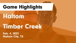 Haltom  vs Timber Creek  Game Highlights - Feb. 4, 2023
