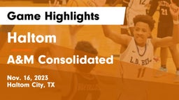 Haltom  vs A&M Consolidated  Game Highlights - Nov. 16, 2023