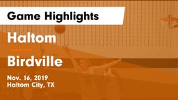 Haltom  vs Birdville  Game Highlights - Nov. 16, 2019