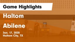Haltom  vs Abilene  Game Highlights - Jan. 17, 2020