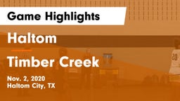 Haltom  vs Timber Creek  Game Highlights - Nov. 2, 2020