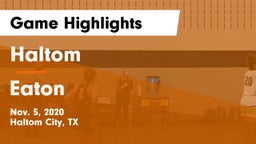 Haltom  vs Eaton  Game Highlights - Nov. 5, 2020