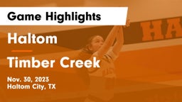 Haltom  vs Timber Creek  Game Highlights - Nov. 30, 2023