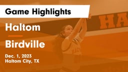 Haltom  vs Birdville  Game Highlights - Dec. 1, 2023