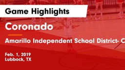 Coronado  vs Amarillo Independent School District- Caprock  Game Highlights - Feb. 1, 2019