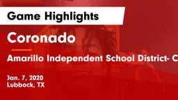 Coronado  vs Amarillo Independent School District- Caprock  Game Highlights - Jan. 7, 2020