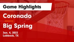 Coronado  vs Big Spring  Game Highlights - Jan. 4, 2022
