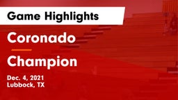 Coronado  vs Champion  Game Highlights - Dec. 4, 2021