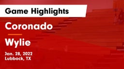 Coronado  vs Wylie  Game Highlights - Jan. 28, 2022
