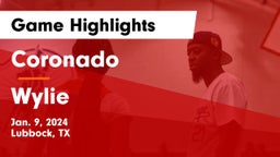 Coronado  vs Wylie  Game Highlights - Jan. 9, 2024