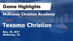 McKinney Christian Academy vs Texoma Christian Game Highlights - Nov. 28, 2017