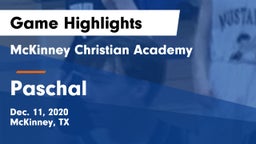 McKinney Christian Academy vs Paschal  Game Highlights - Dec. 11, 2020