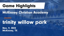 McKinney Christian Academy vs trinity willow park Game Highlights - Nov. 9, 2023