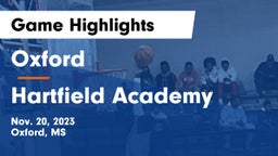 Oxford  vs Hartfield Academy  Game Highlights - Nov. 20, 2023