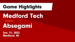 Medford Tech  vs Absegami  Game Highlights - Jan. 21, 2023