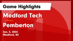 Medford Tech  vs Pemberton  Game Highlights - Jan. 5, 2024