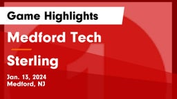 Medford Tech  vs Sterling  Game Highlights - Jan. 13, 2024