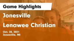Jonesville  vs Lenawee Christian  Game Highlights - Oct. 28, 2021