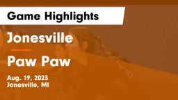 Jonesville  vs Paw Paw  Game Highlights - Aug. 19, 2023