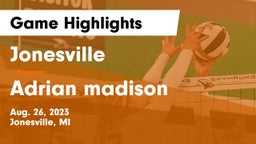 Jonesville  vs Adrian madison Game Highlights - Aug. 26, 2023